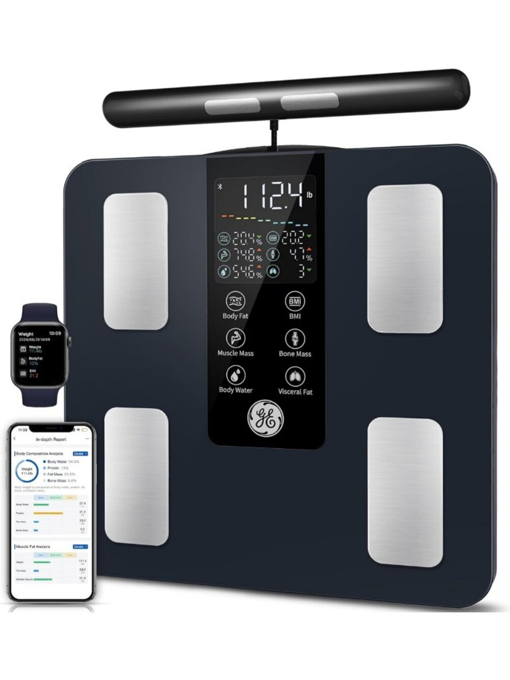 Smart Body Weight Scale - Full Body Composition Analyzer with 50+ Metrics